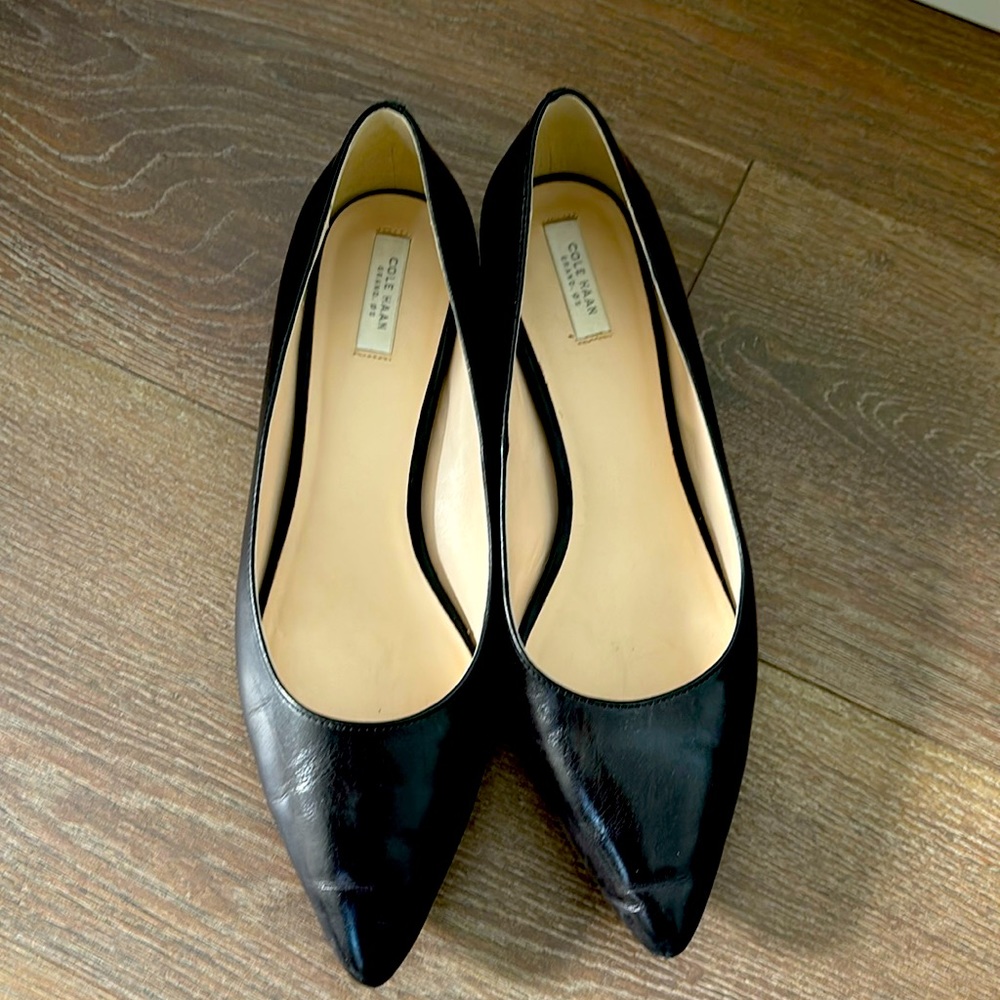 Cole Haan - flat black pointed toe shoe